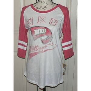 Rivalry Threads Women's WKU Hilltoppers Baseball Jersey T-Shirt Small 4/6